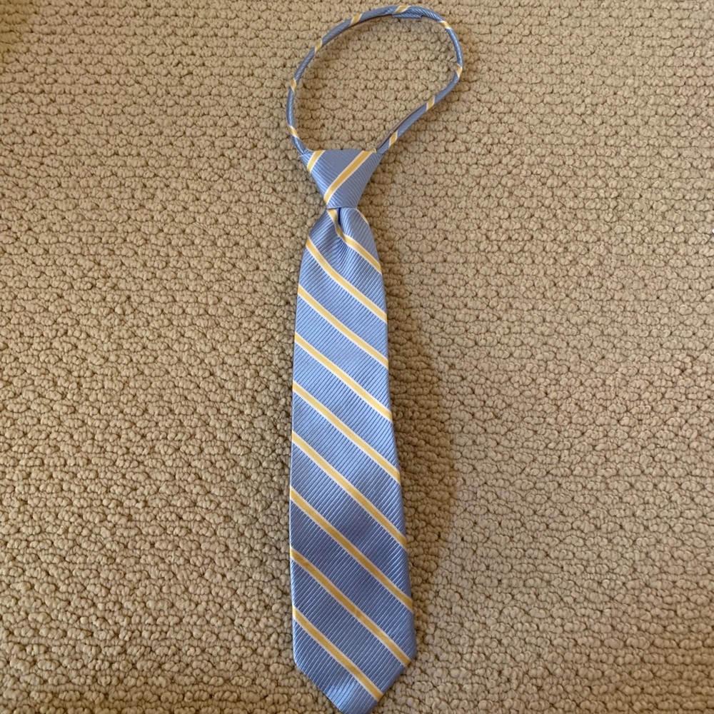 Youth Blue and Yellow Striped Zip Tie
